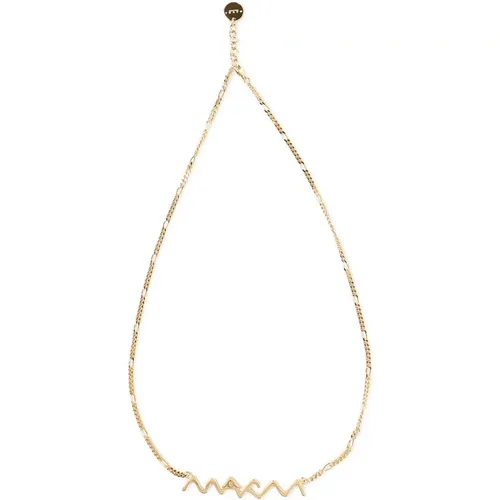 Necklaces, male, , Size: ONE SIZE Golden Symbol Choker Necklace with Crystals - Marni - Modalova