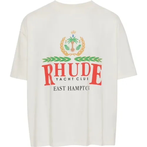 East Hampton Crest T-Shirt , Herren, Größe: M - Rhude - Modalova