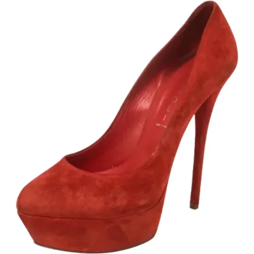 Pre-owned Pumps, female, , Size: 10 US Pre-owned Suede heels - Casadei Pre-owned - Modalova