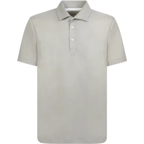 Polo Shirt, Slim Fit, /White , male, Sizes: S - BRUNELLO CUCINELLI - Modalova