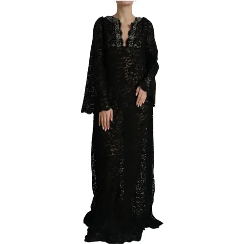 Crystal Embellished Shift Dress , female, Sizes: XS - Dolce & Gabbana - Modalova