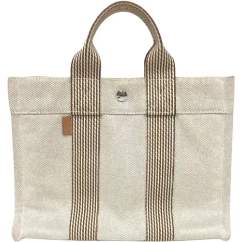 Pre-owned Tote Bags, female, , Size: ONE SIZE Pre-owned Canvas handbags - Hermès Vintage - Modalova