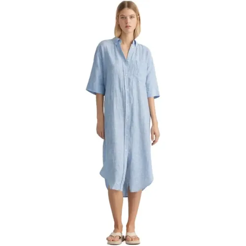 Lightweight Linen Shirt Dress , female, Sizes: L, 2XL - Gant - Modalova
