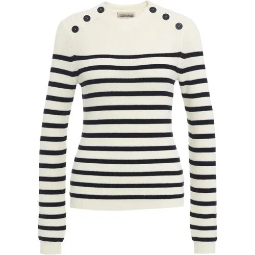 Striped Knit Sweater , female, Sizes: M - Semicouture - Modalova