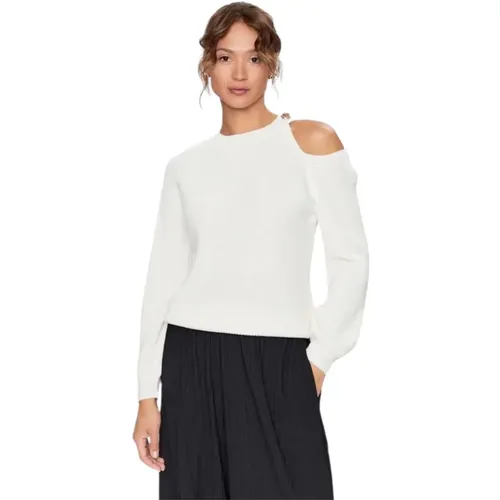 Cream Sweater Regular Fit , female, Sizes: M - Liu Jo - Modalova
