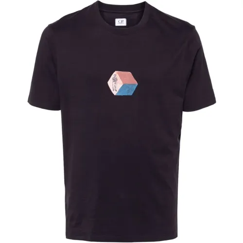 Kurzarm Grafikdruck T-shirt - C.P. Company - Modalova