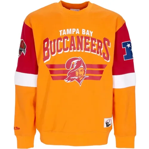 Sweatshirts, male, , Size: S NFL Crewneck Sweatshirt Tampa Bay Buccaneers - Mitchell & Ness - Modalova