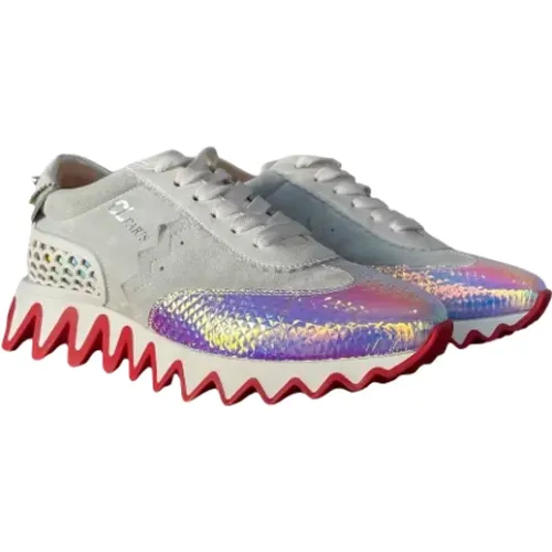 Pre-owned Fabric sneakers , female, Sizes: 5 1/2 UK - Christian Louboutin Pre-owned - Modalova