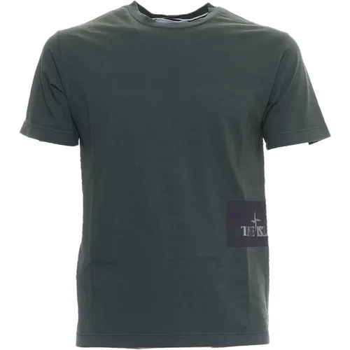 Men's Clothing T-Shirts & Polos Moss Ss24 , male, Sizes: L, S, XL, M - Stone Island - Modalova