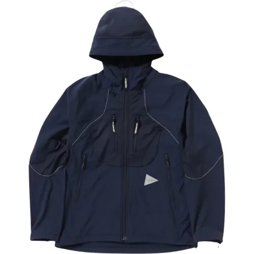 Light Jackets, male, , Size: L Marine Stretch Hiking Jacket - And Wander - Modalova