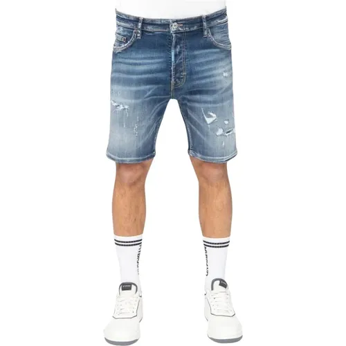 Denim Shorts, male, , Size: W29 Short Ripped Rebel Jeans - My Brand - Modalova