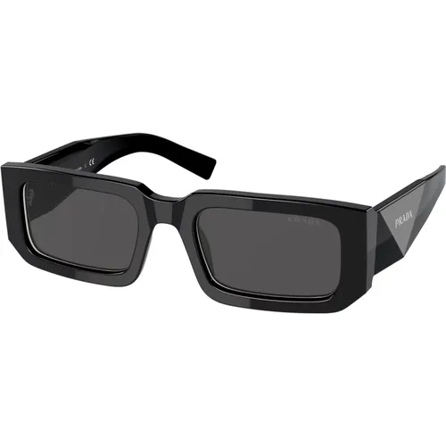 Stilvolle Sonnenbrille mit dunkelgrauen Gläsern , Herren, Größe: 53 MM - Prada - Modalova
