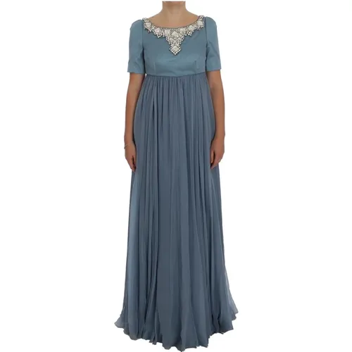 Silk Crystal Sheath Gown Ball Dress - Dolce & Gabbana Pre-owned - Modalova