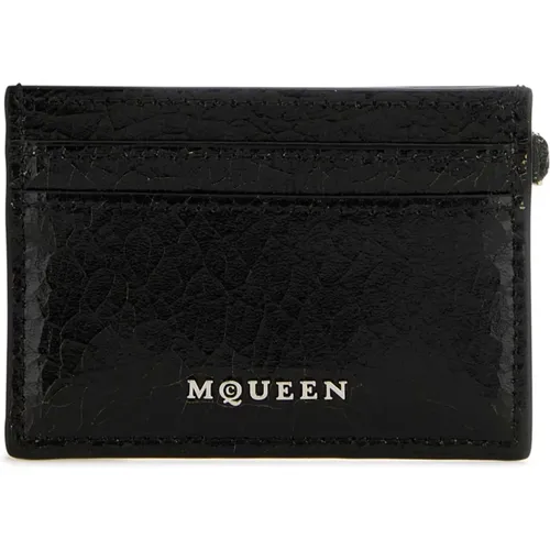 Wallets & Cardholders, male, , Size: ONE SIZE Stylish Leather Card Holder - alexander mcqueen - Modalova