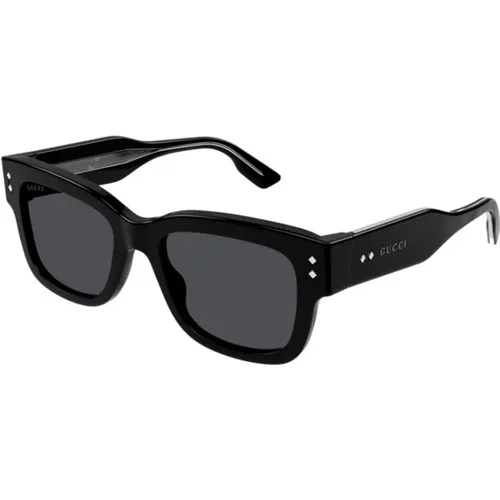 Frame Grey Lens Sunglasses , male, Sizes: 53 MM - Gucci - Modalova