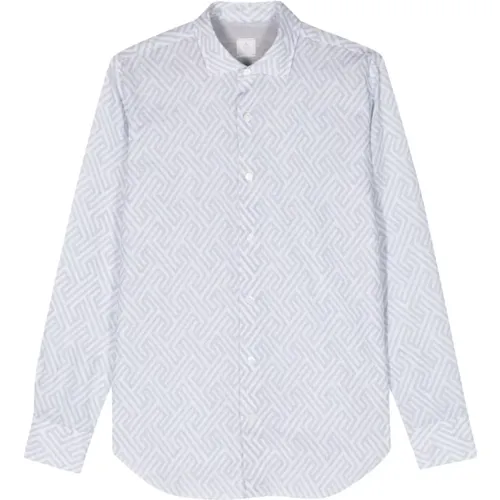 Copy of Paisley-print button-up shirt , male, Sizes: 2XL, 3XL, L - Eleventy - Modalova