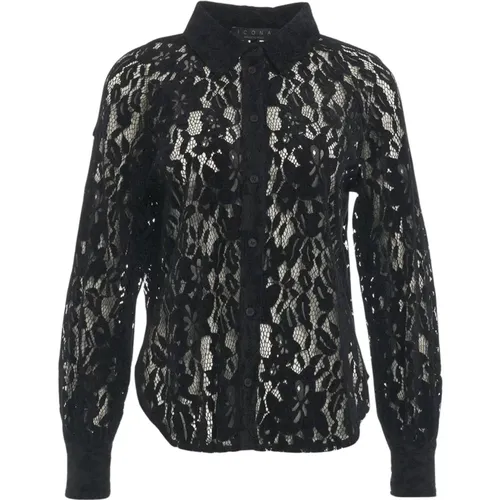 Lace Blouse Elegant Style , female, Sizes: S, L - Kaos - Modalova