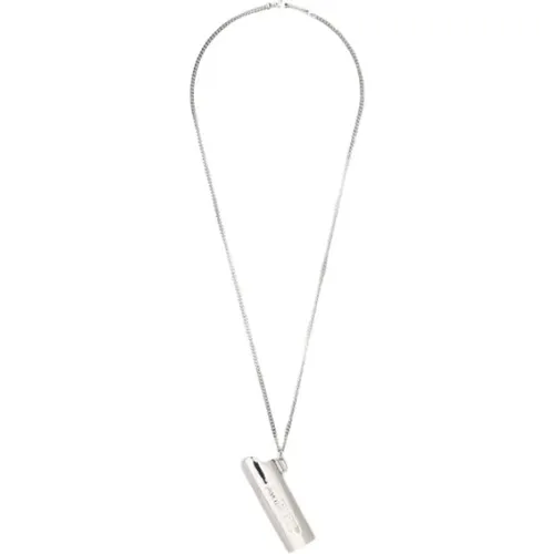 Silver Brass Pen Cap Necklace , unisex, Sizes: ONE SIZE - Ambush - Modalova