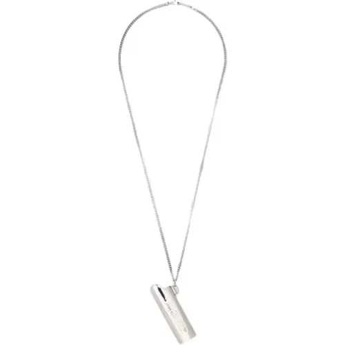 Silberne Messingstiftkappe Halskette , unisex, Größe: ONE Size - Ambush - Modalova