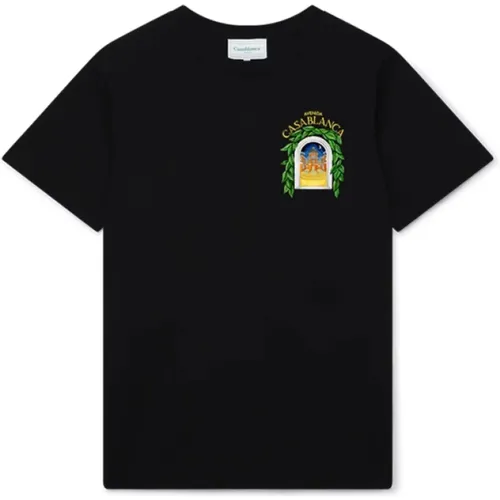 Schwarzes Avenida Grafik T-Shirt für Männer , Herren, Größe: 2XL - Casablanca - Modalova