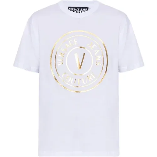 T-Shirts, male, , Size: XL Casual Cotton T-Shirt for Men - Versace Jeans Couture - Modalova