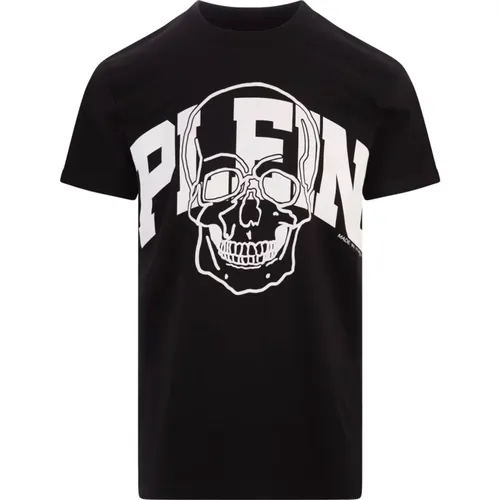 T-Shirts, male, , Size: S Skull Graphic T-shirt - Philipp Plein - Modalova