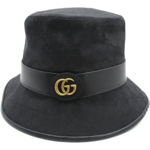 Pre-owned Accessories, male, , Size: ONE SIZE Pre-owned Canvas hats - Gucci Vintage - Modalova