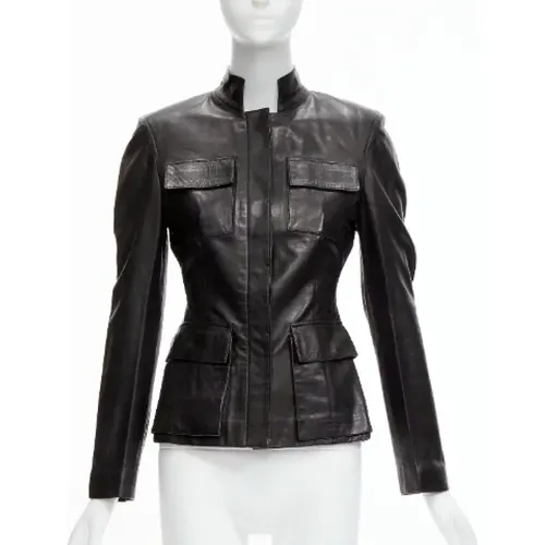 Pre-owned Leather outerwear , female, Sizes: 2XS - Gucci Vintage - Modalova