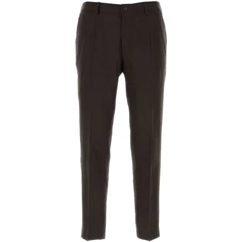 Dunkelbraune Stretch-Baumwoll-Skinny-Hose - Dolce & Gabbana - Modalova