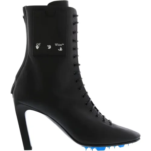 High Heel Ankle Boots , female, Sizes: 4 UK - Off White - Modalova