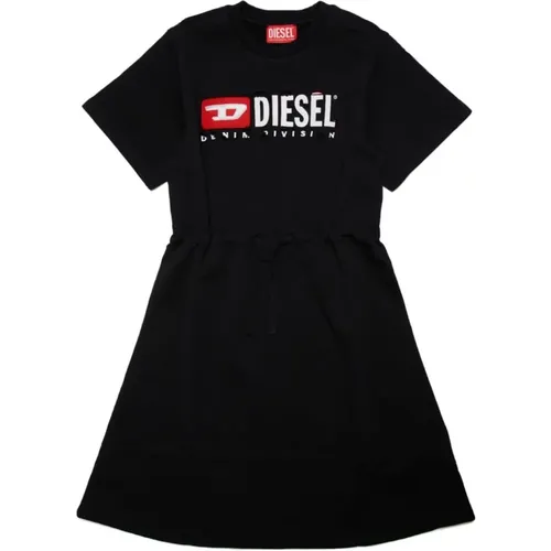 Schwarzes Kleid für Mädchen - Diesel - Modalova