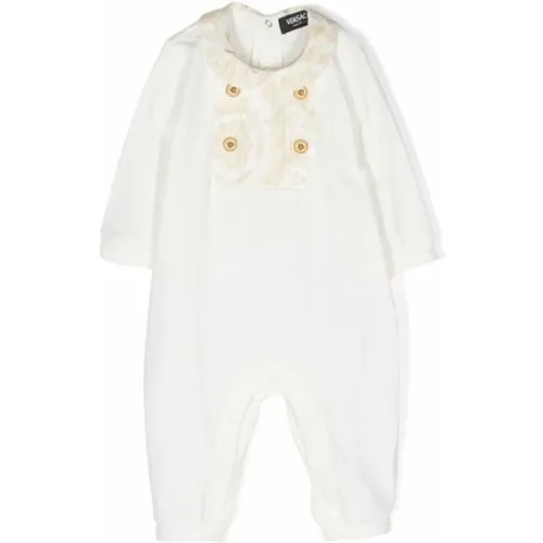 Barocco Kids Body Anzug Weiß Beige - Versace - Modalova