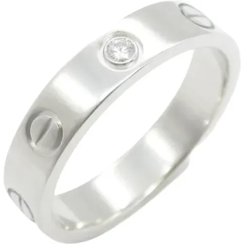 Pre-owned Jewellery, female, , Size: ONE SIZE Pre-owned White Gold rings - Cartier Vintage - Modalova