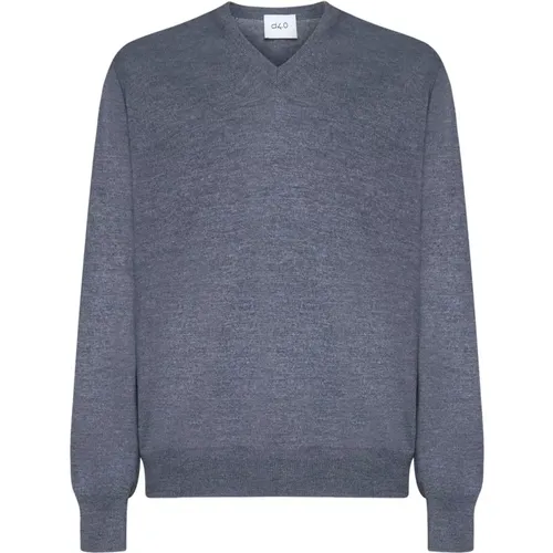 Grey V-Neck Wool Sweater , male, Sizes: 3XL - D4.0 - Modalova