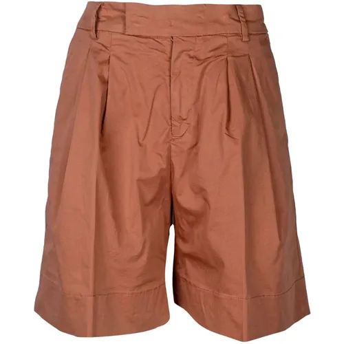 Wide Leg Cotton Bermuda Shorts , female, Sizes: M, XS, S, 2XS - Briglia - Modalova