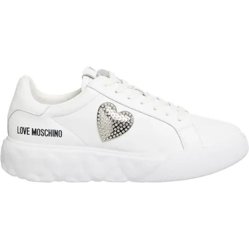 Puffy Heart Sneakers , female, Sizes: 4 UK - Love Moschino - Modalova