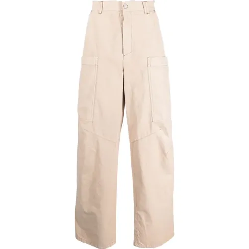 Cotton Trousers with Zip Closure , male, Sizes: L, S, M - Palm Angels - Modalova