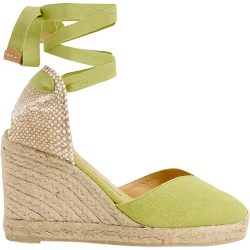 Wedges, female, , Size: 9 US Wedge Espadrilles with V-Cut Detail - Castañer - Modalova