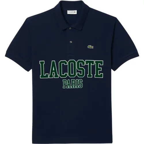 Polo Shirts, male, , Size: L Men's Polo Shirt with Maxi Print - Lacoste - Modalova