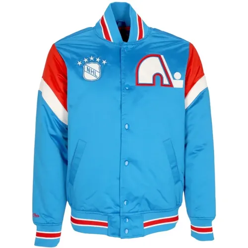 Bomber Jackets, male, , Size: M NHL Heavyweight Bomber Jacket Quenor - Mitchell & Ness - Modalova