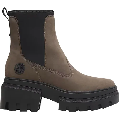 Chelsea Everlight Mid Lederstiefel , Damen, Größe: 39 1/2 EU - Timberland - Modalova