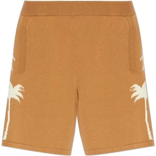 Casual Shorts, male, , Size: S Shorts with Palm Pattern - Palm Angels - Modalova