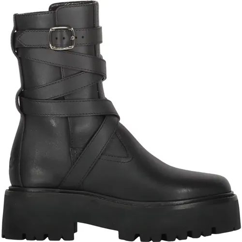 Knoten Front Leder Stiefeletten , Damen, Größe: 35 EU - CELINE - Modalova