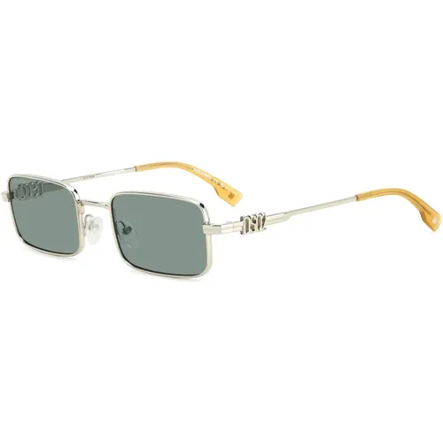 Sunglasses, male, , Size: 52 MM Green Palladium Sunglasses D2 0104/S - Dsquared2 - Modalova