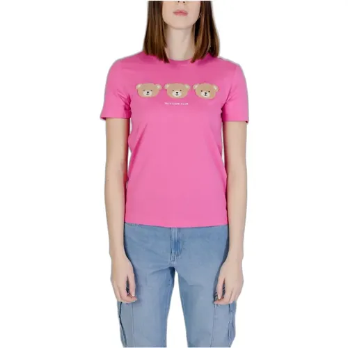 Printed Cotton T-Shirt , female, Sizes: M, S - Only - Modalova