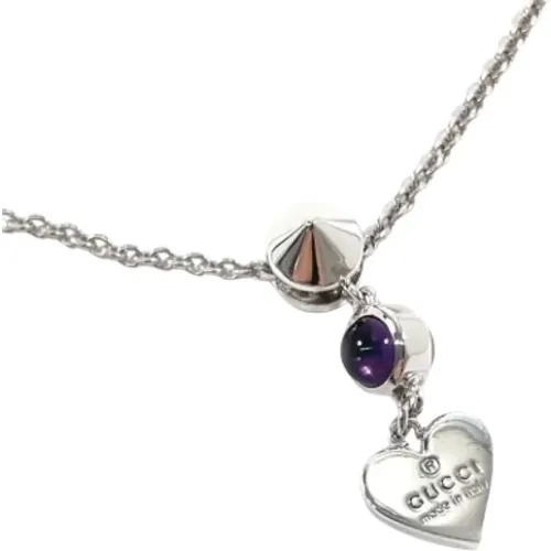 Pre-owned Jewellery, female, , Size: ONE SIZE Pre-owned Silver necklaces - Gucci Vintage - Modalova