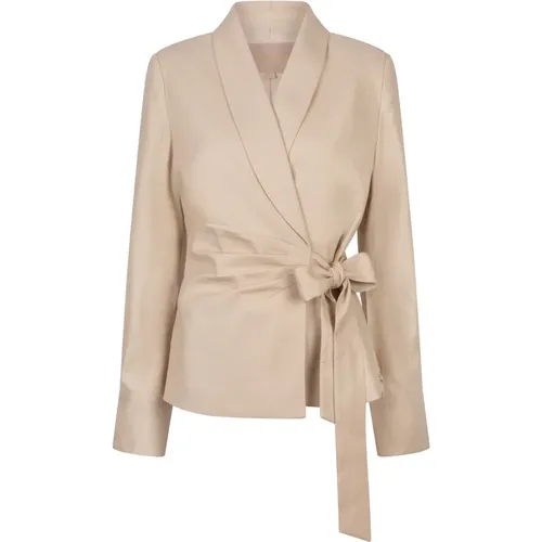 Blazers, female, , Size: S Benthe fitted blazer with tie closure - Josh V - Modalova