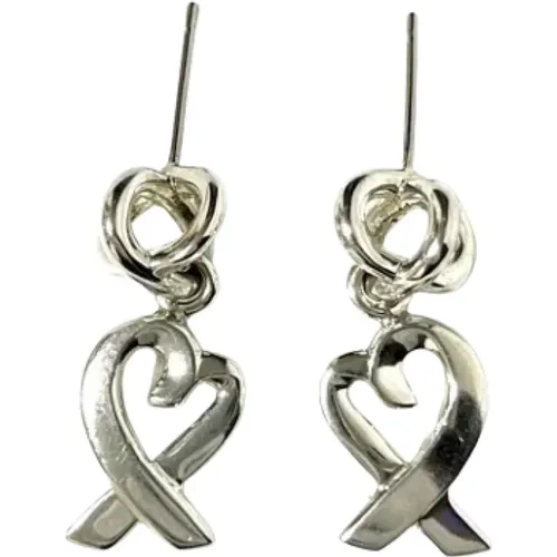 Pre-owned Jewellery, female, , Size: ONE SIZE Pre-owned Silver earrings - Tiffany & Co. Pre-owned - Modalova