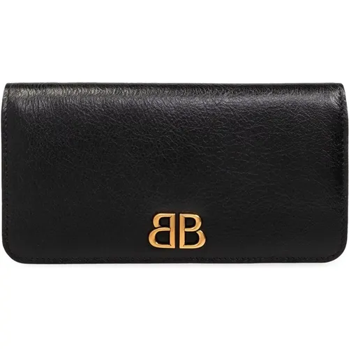 Logo Plaque Bifold Wallet Women , female, Sizes: ONE SIZE - Balenciaga - Modalova