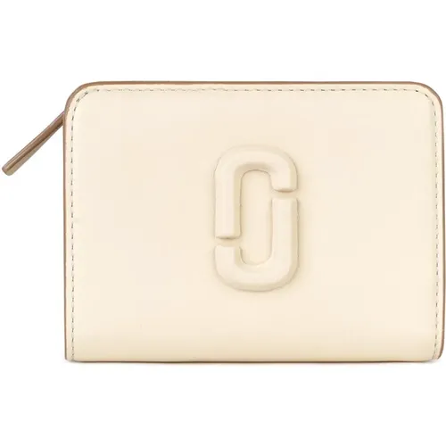 Mini compact wallet in Cloud white , Damen, Größe: ONE Size - Marc Jacobs - Modalova